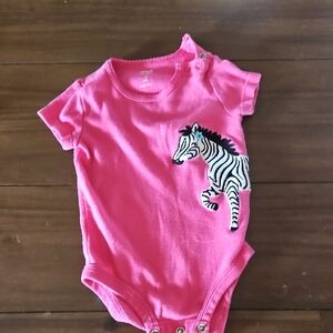 Pink Zebra Kids One Piece